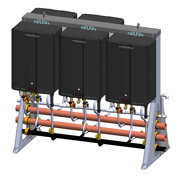 Rinnai Exterior Free Standing Rack, 5 Unit Ng TRS05CUEN